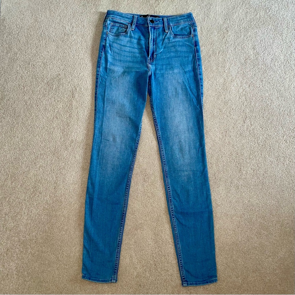 Hollister High Rise Skinny Jeans Light Wash